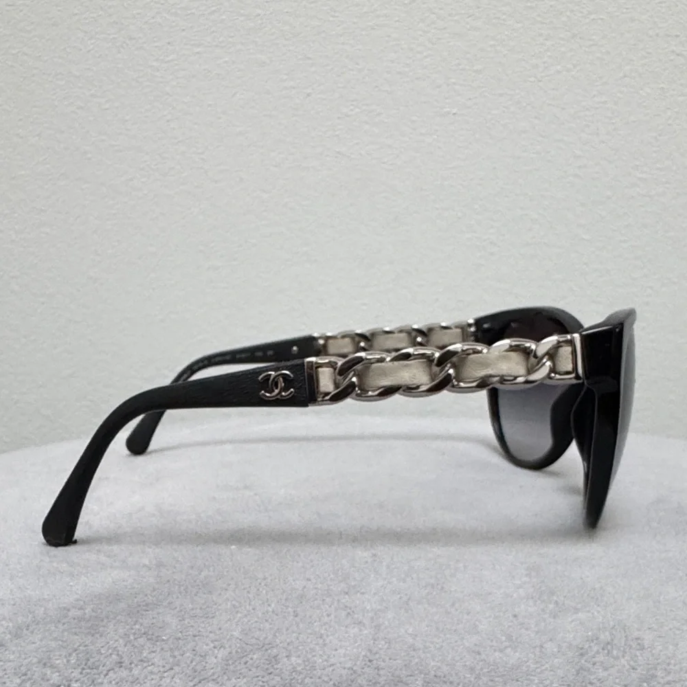 CHANEL Black and Silver Sunglasses - Picture 2 of 7